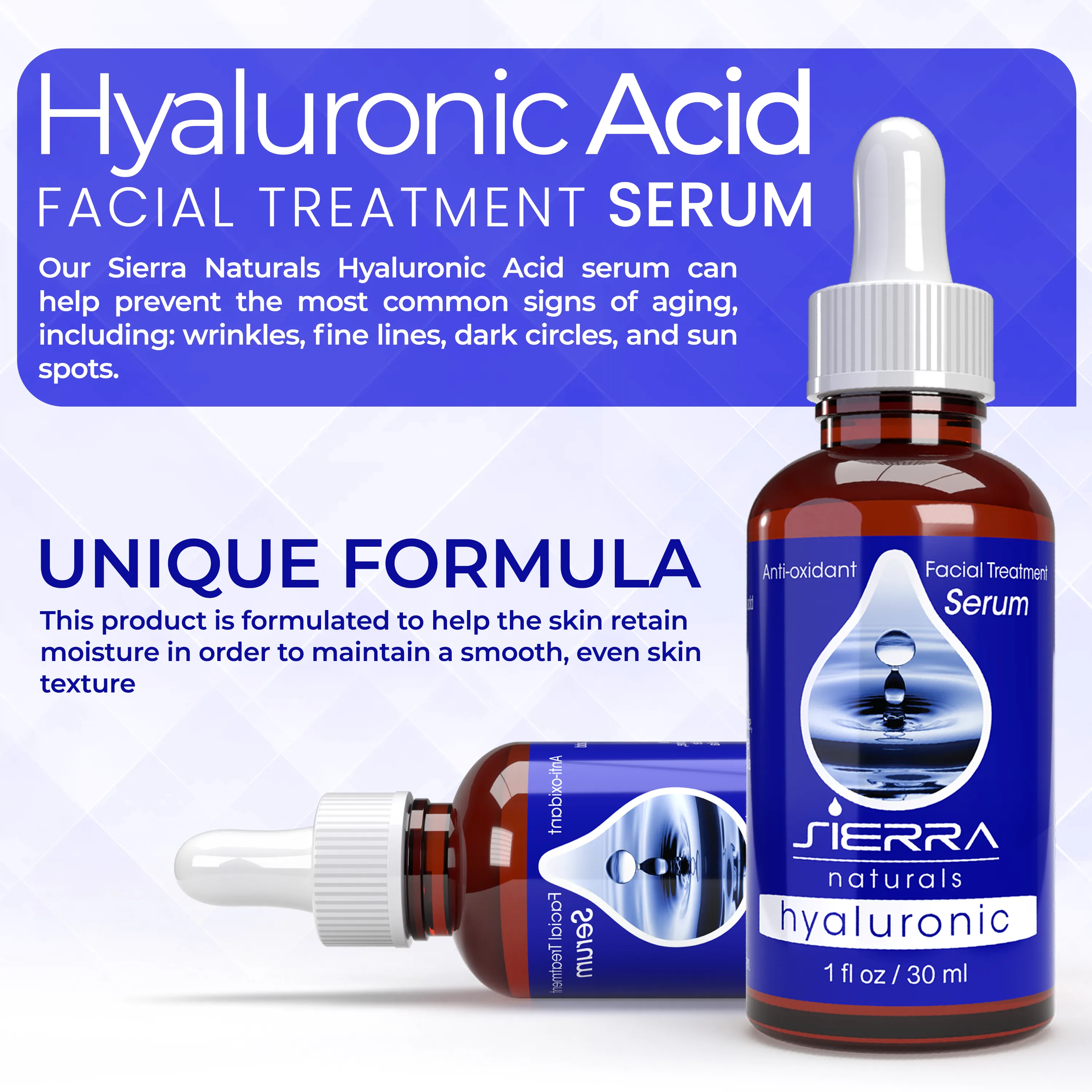 [3PACK] Dermapeutics Hyaluronic Acid Serum for Face, Retinol Serum for Face, Collagen Serum for Face