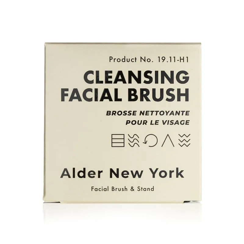 Alder New York Cleansing Facial Brush Gentle Face Massaging Brush & Stand