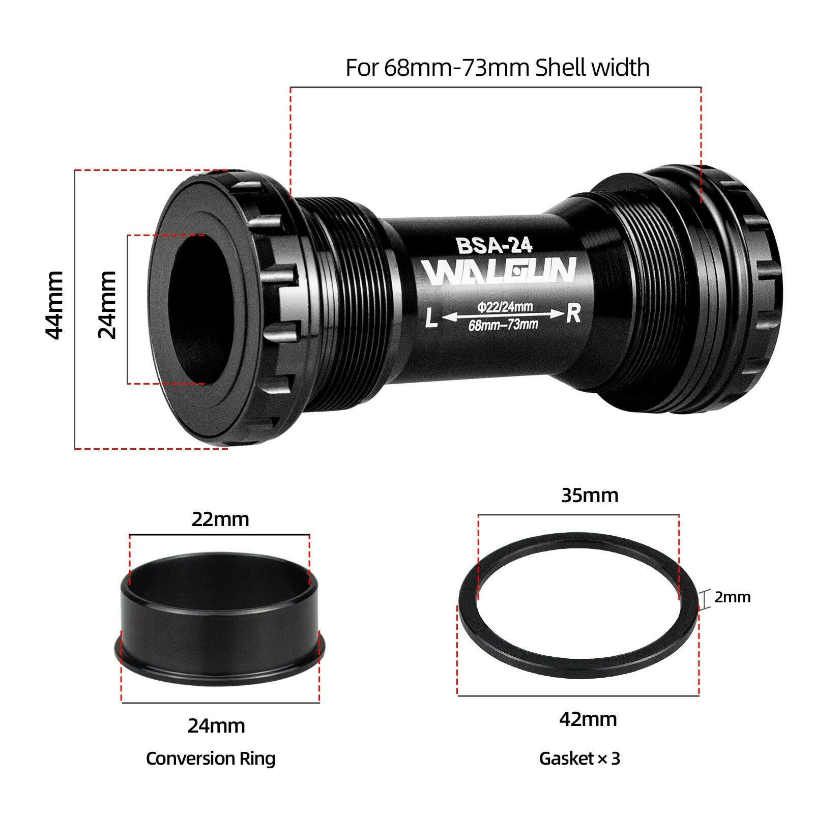 BSA BSA24 BSA30 Bike Bottom Bracket Ceramic BB MTB Road 24mm 30mm DUB Movimento Central Hollowtech Ultegra XT GXP Bicycle Crank