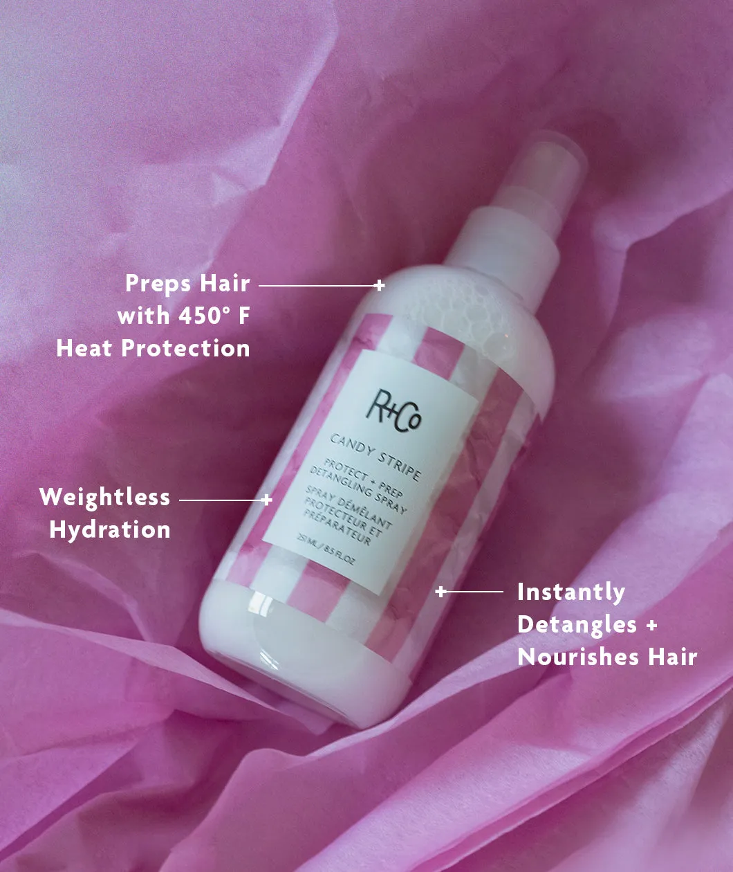 CANDY STRIPE Protect   Prep Detangling Spray