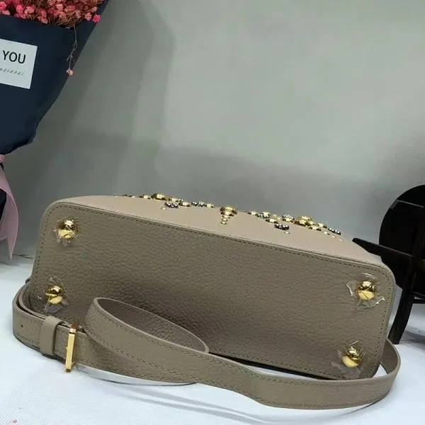Capucines Bb Sun Sculpture Top Handle Bag M48865 Grey 2018