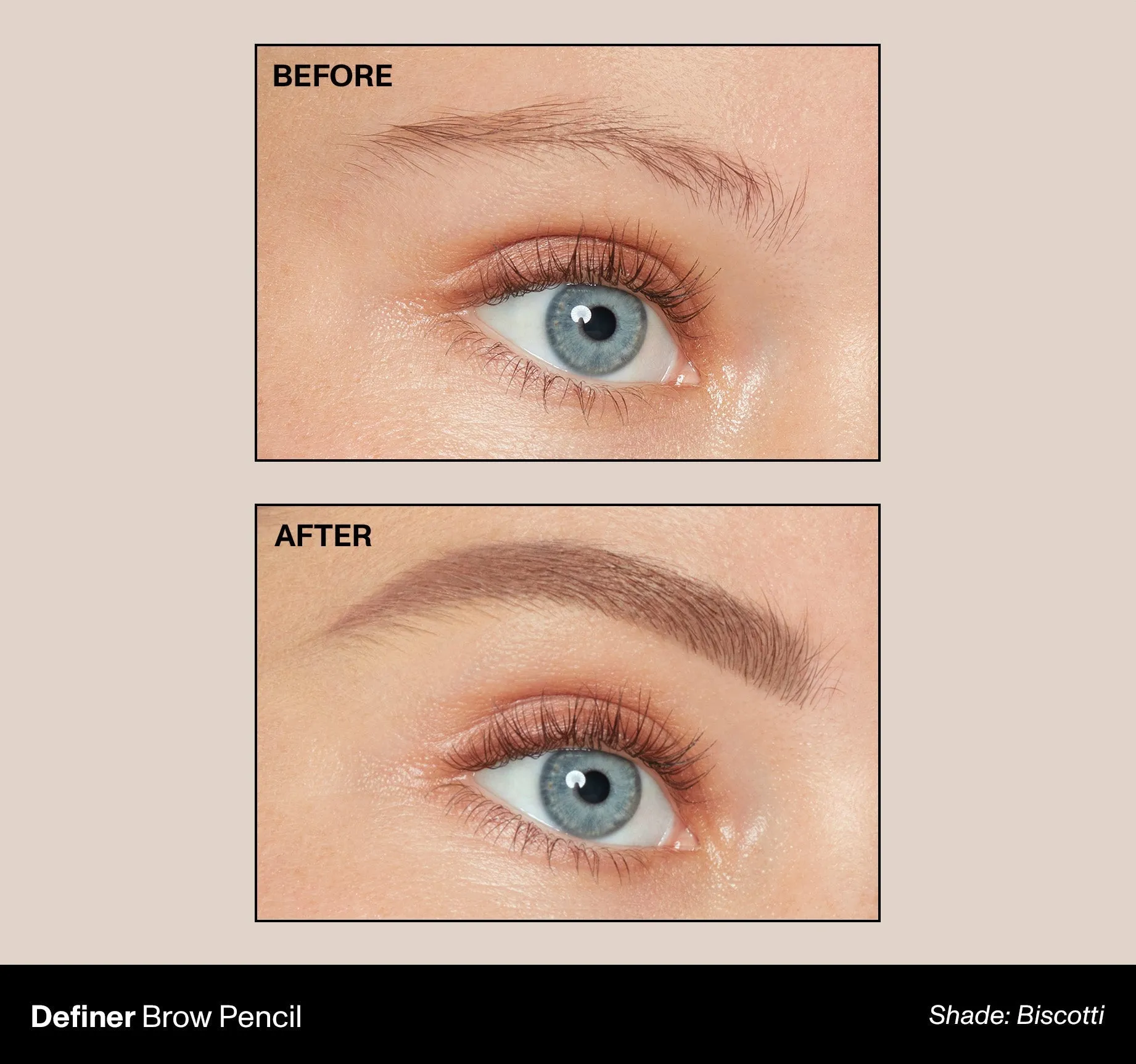 Definer Dual-Ended Brow Pencil & Spoolie - Biscotti