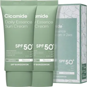 Dr.Banggiwon Cicamide Daily Essence Sun Cream SPF50  PA     50g X 2 packs