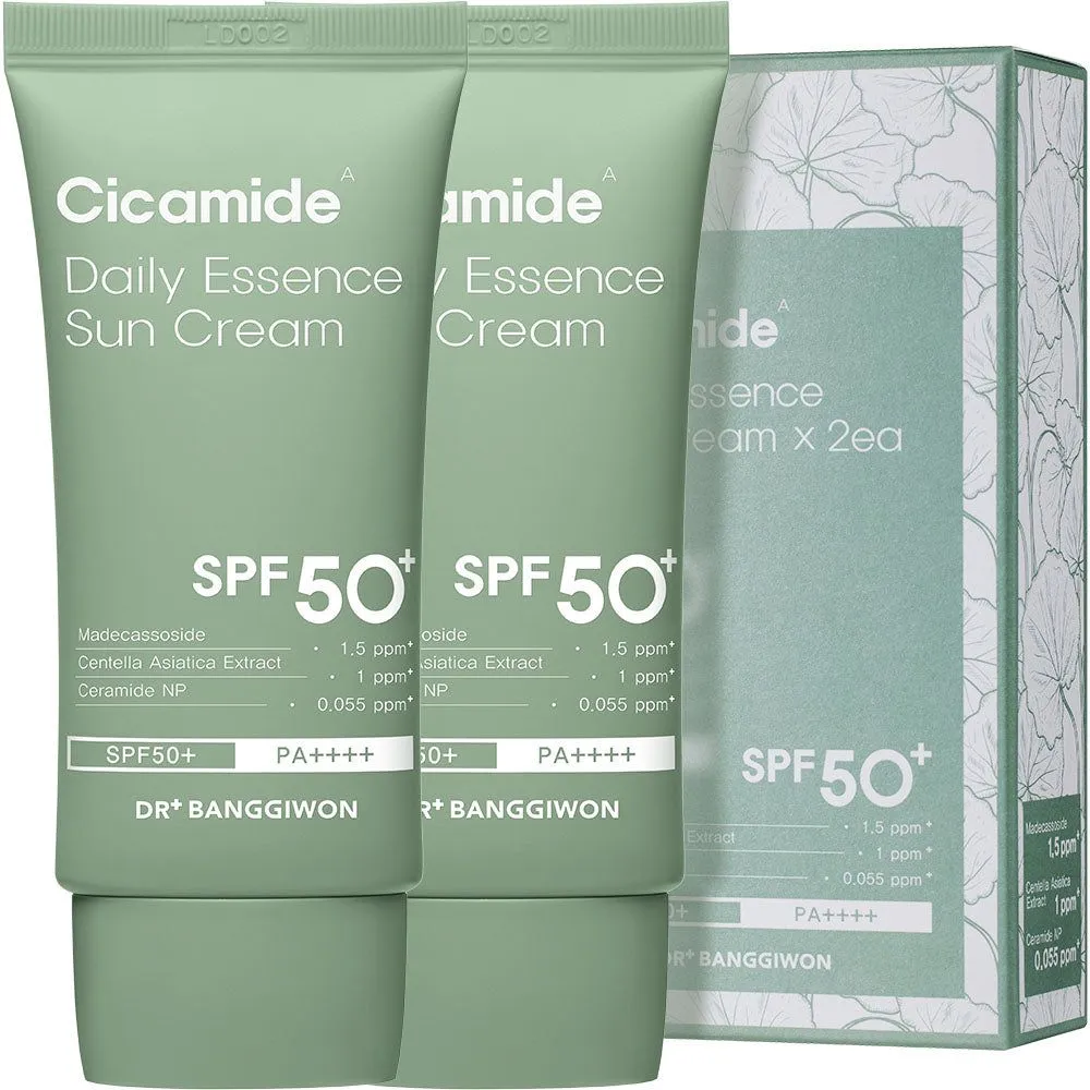 Dr.Banggiwon Cicamide Daily Essence Sun Cream SPF50  PA     50g X 2 packs