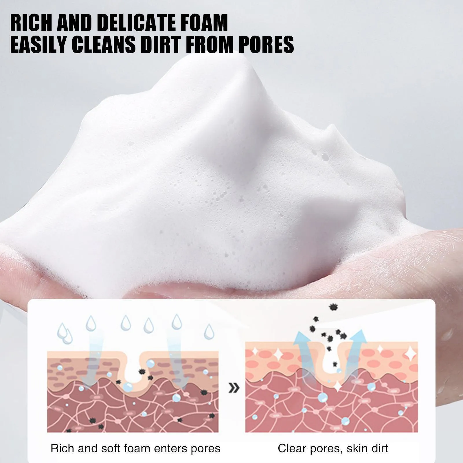 Facial Cleanser Foam Face Wash Whitening Gentle Cleansing GX Beauty Clean