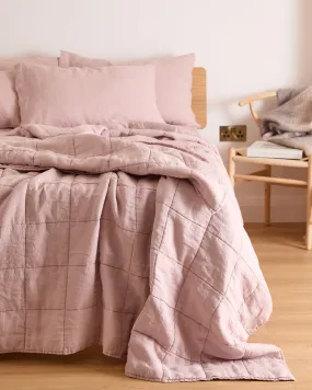Foxford Blush Linen Quilt