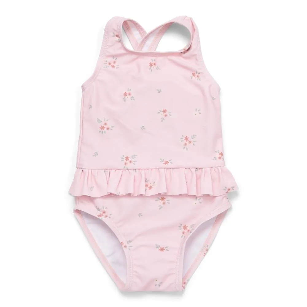 Girls Swimsuit Ruffles Rosy Meadows