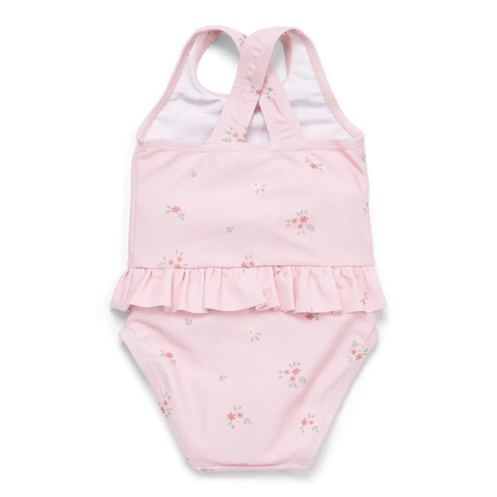 Girls Swimsuit Ruffles Rosy Meadows