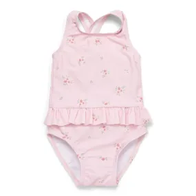 Girls Swimsuit Ruffles Rosy Meadows