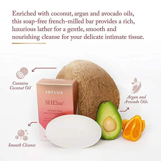 Joylux: SHEbar Intimate Feminine Cleansing Bar with pH-Balanced Formula (3.2oz)