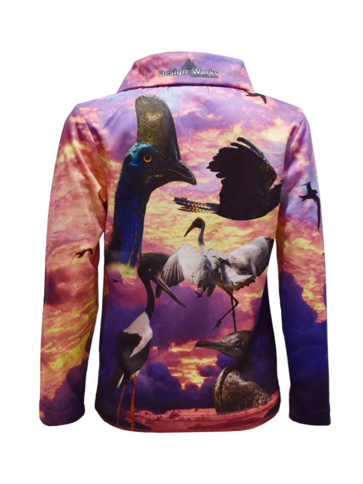 Kids Long Sleeve Sun Shirts  - Birds