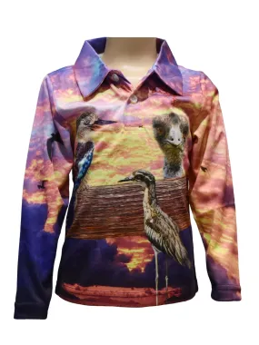Kids Long Sleeve Sun Shirts  - Birds