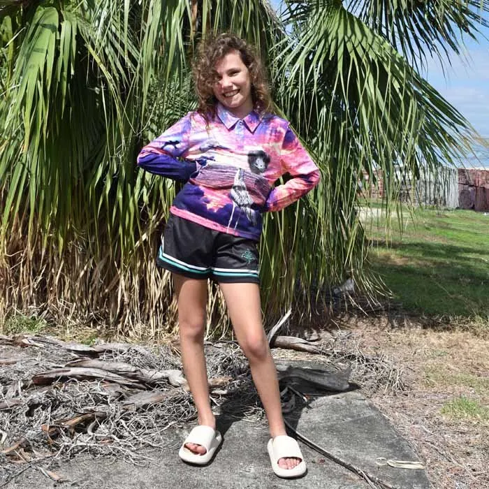 Kids Long Sleeve Sun Shirts  - Birds