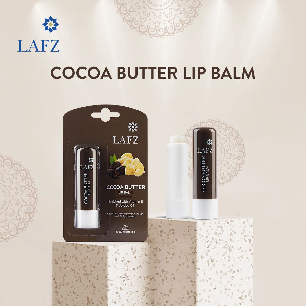 Lafz Moisturizing Lip Balm Cocoa Butter & Peach (4.5gm) - Pack of 02