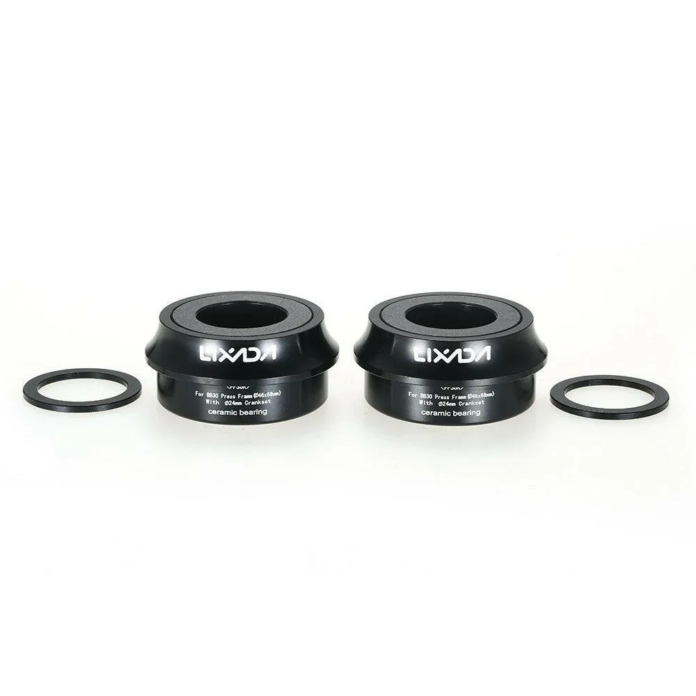 Lixada Road Bike Bicycle Cycling  Press Fit Bottom Bracket Cup Aluminum Alloy 66mm/72mm BB Cup Crank Set Bearing   Axis Parts