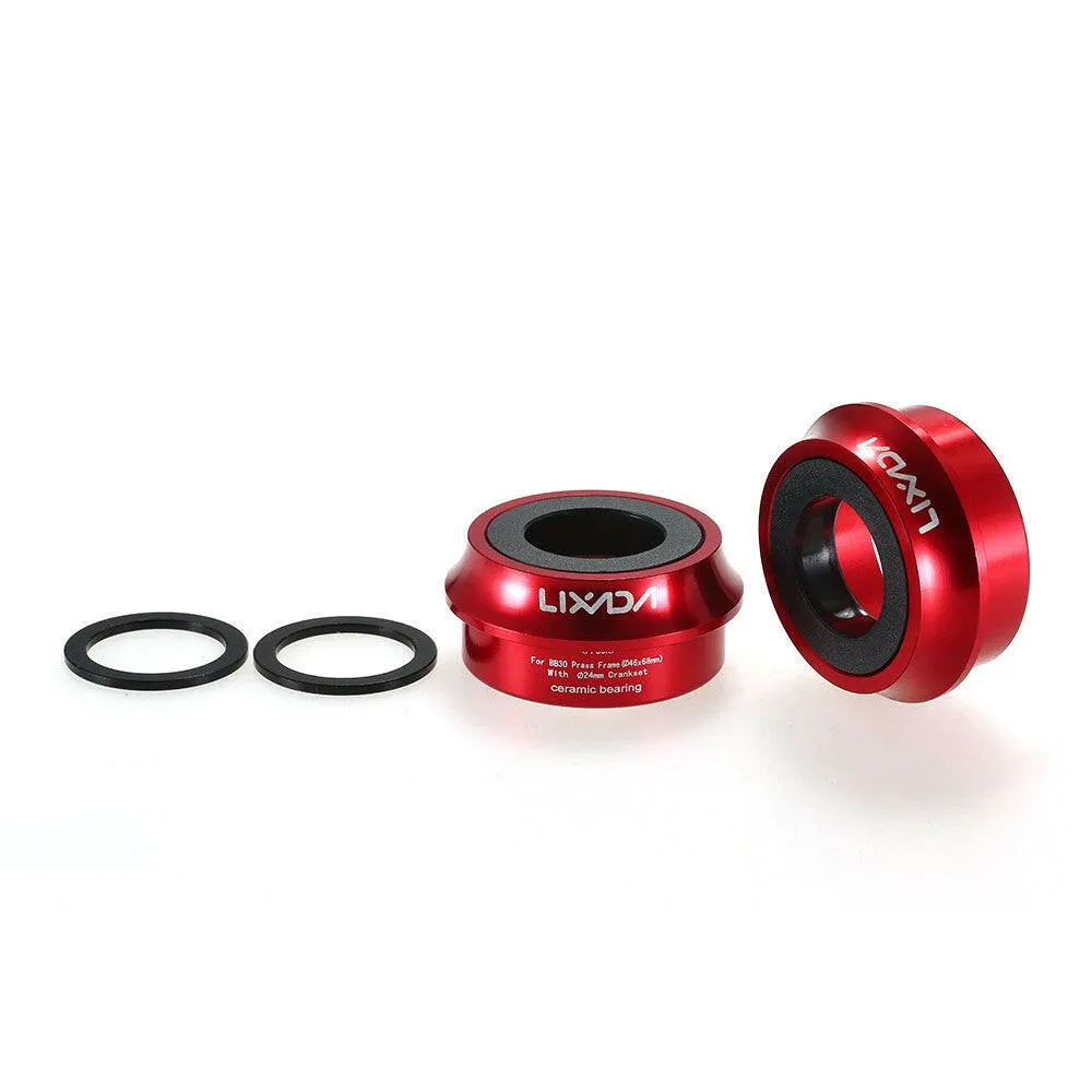 Lixada Road Bike Bicycle Cycling  Press Fit Bottom Bracket Cup Aluminum Alloy 66mm/72mm BB Cup Crank Set Bearing   Axis Parts