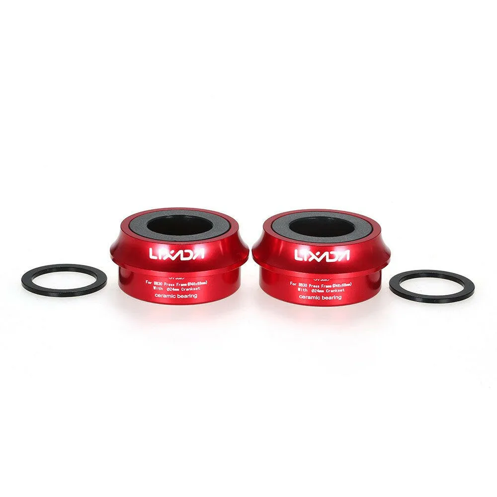 Lixada Road Bike Bicycle Cycling  Press Fit Bottom Bracket Cup Aluminum Alloy 66mm/72mm BB Cup Crank Set Bearing   Axis Parts