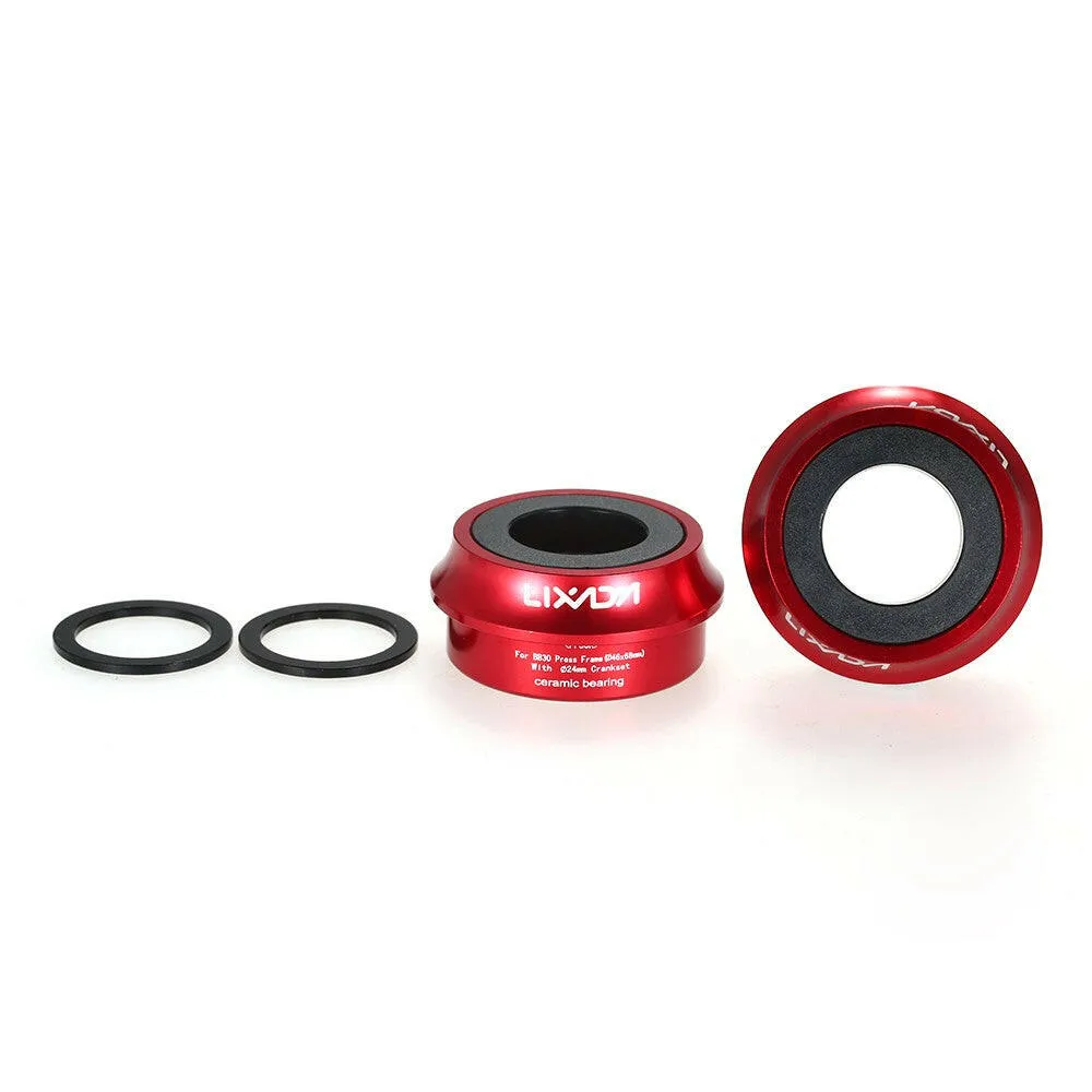 Lixada Road Bike Bicycle Cycling  Press Fit Bottom Bracket Cup Aluminum Alloy 66mm/72mm BB Cup Crank Set Bearing   Axis Parts
