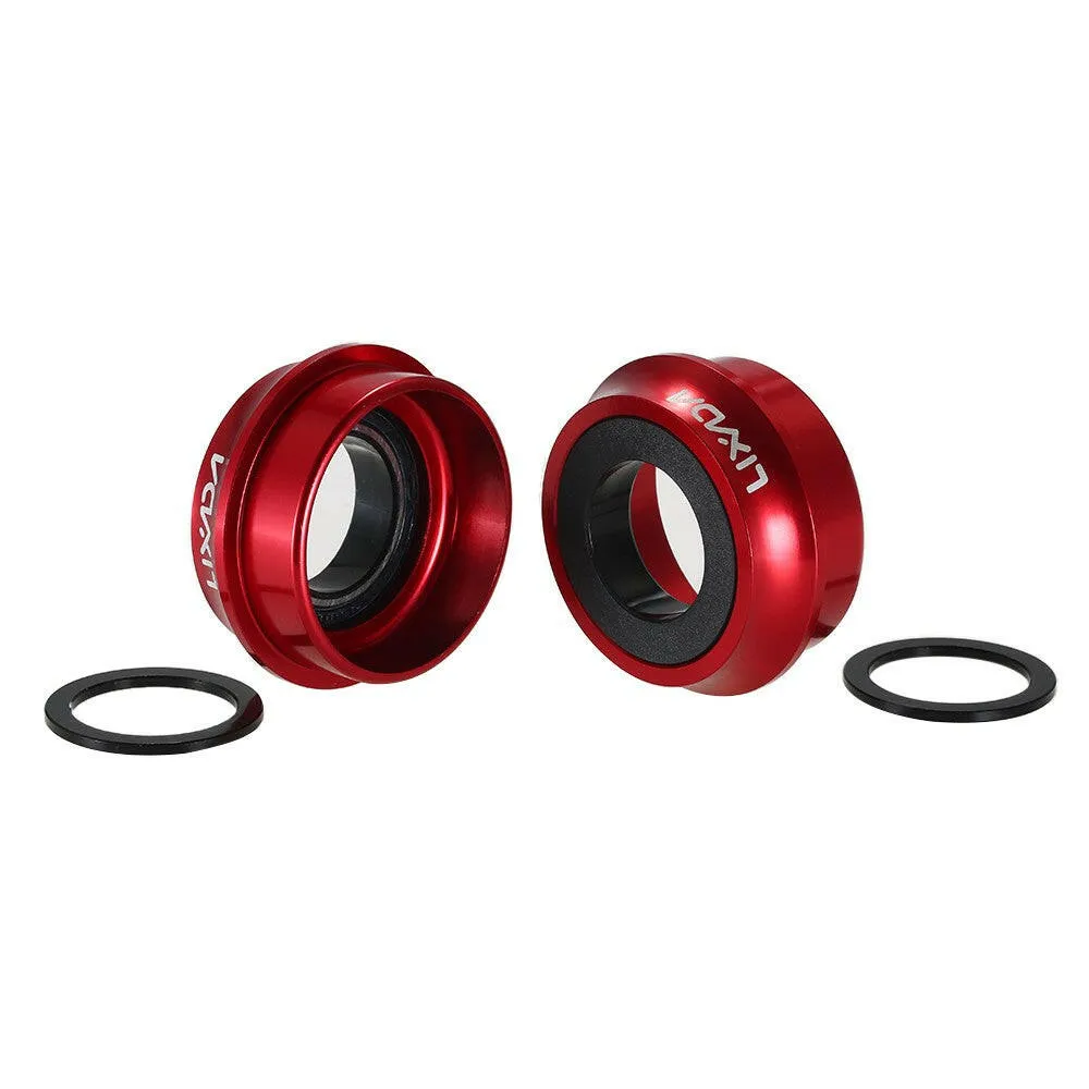 Lixada Road Bike Bicycle Cycling  Press Fit Bottom Bracket Cup Aluminum Alloy 66mm/72mm BB Cup Crank Set Bearing   Axis Parts
