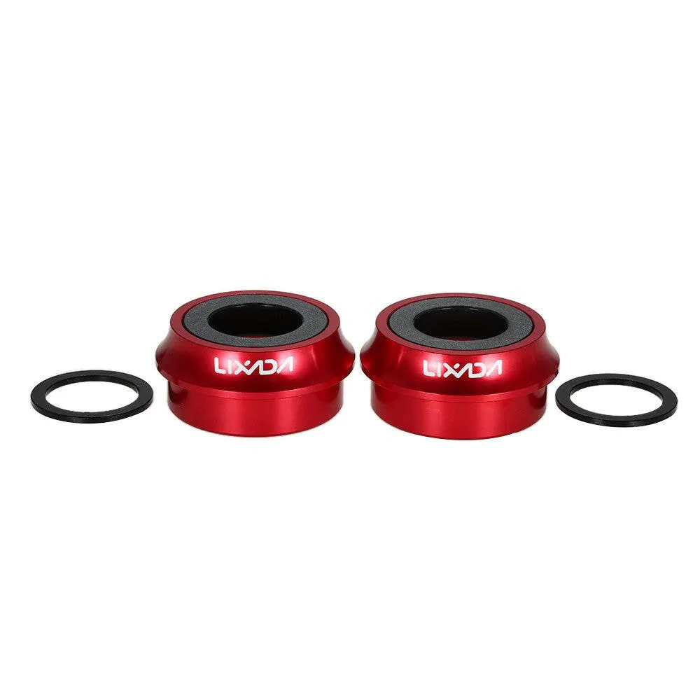 Lixada Road Bike Bicycle Cycling  Press Fit Bottom Bracket Cup Aluminum Alloy 66mm/72mm BB Cup Crank Set Bearing   Axis Parts