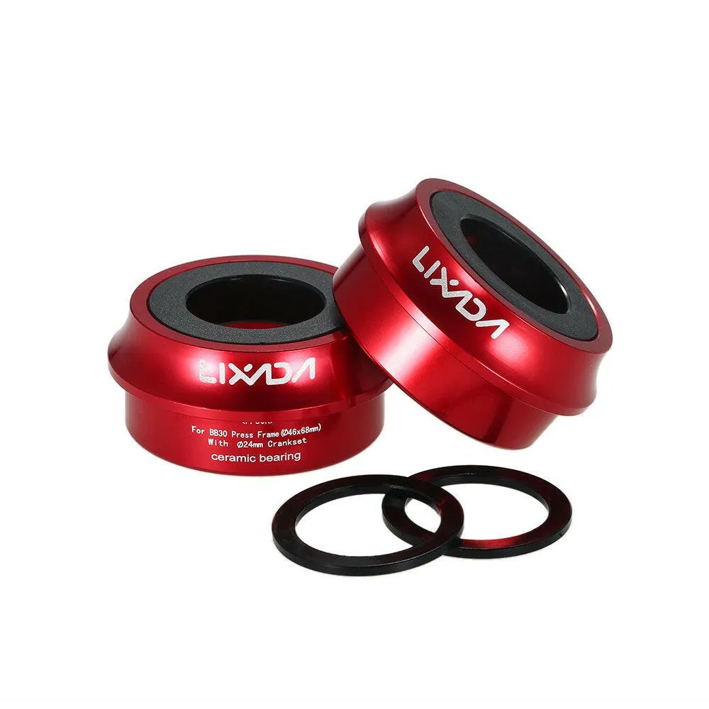 Lixada Road Bike Bicycle Cycling  Press Fit Bottom Bracket Cup Aluminum Alloy 66mm/72mm BB Cup Crank Set Bearing   Axis Parts