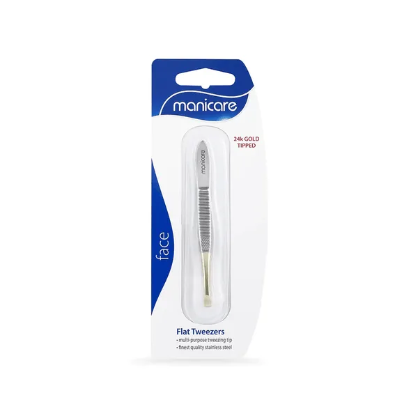 Manicare - Flat Tweezers Gold