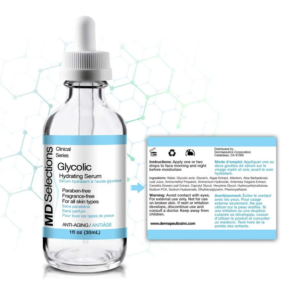 MD Selections Glycolic Hydrating Serum, 1 fl. oz.