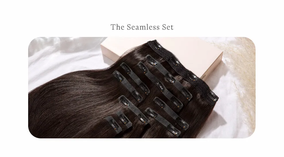 Medium Sandy Blonde, 20" Seamless Clip-In Hair Extensions, #18 | 180g