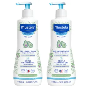 Mustela Gentle Cleansing Gel Body Cleanser, 500ml, 2pcs - Baby Body Wash - 🏆 #21 - Maternity/Baby/Kids - Best of December