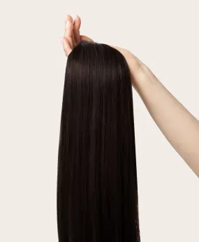 Natural Black, 12" Seamless Clip-In Hair Extensions, 1B | 140g