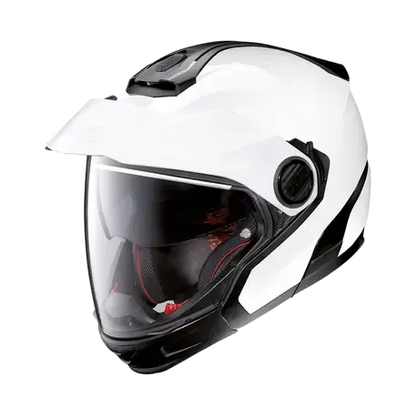 Nolan N40-5 GT Hybrid Jet Metal White Motorcycle Helmet
