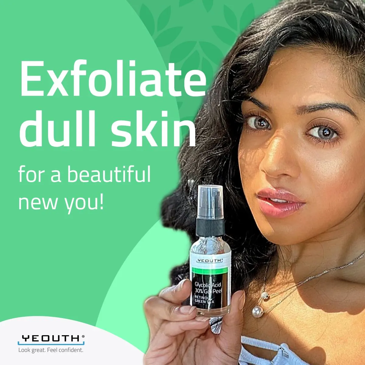 Revitalizing Skincare Essentials: Glycolic Acid 30% Gel Peel 1 oz,  Anti-Aging Super Serum 1 oz, Anti-Aging Moisturizer L22 1 oz & Neck Firming Cream 2 oz