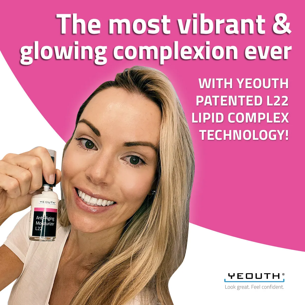 Revitalizing Skincare Essentials: Glycolic Acid 30% Gel Peel 1 oz,  Anti-Aging Super Serum 1 oz, Anti-Aging Moisturizer L22 1 oz & Neck Firming Cream 2 oz
