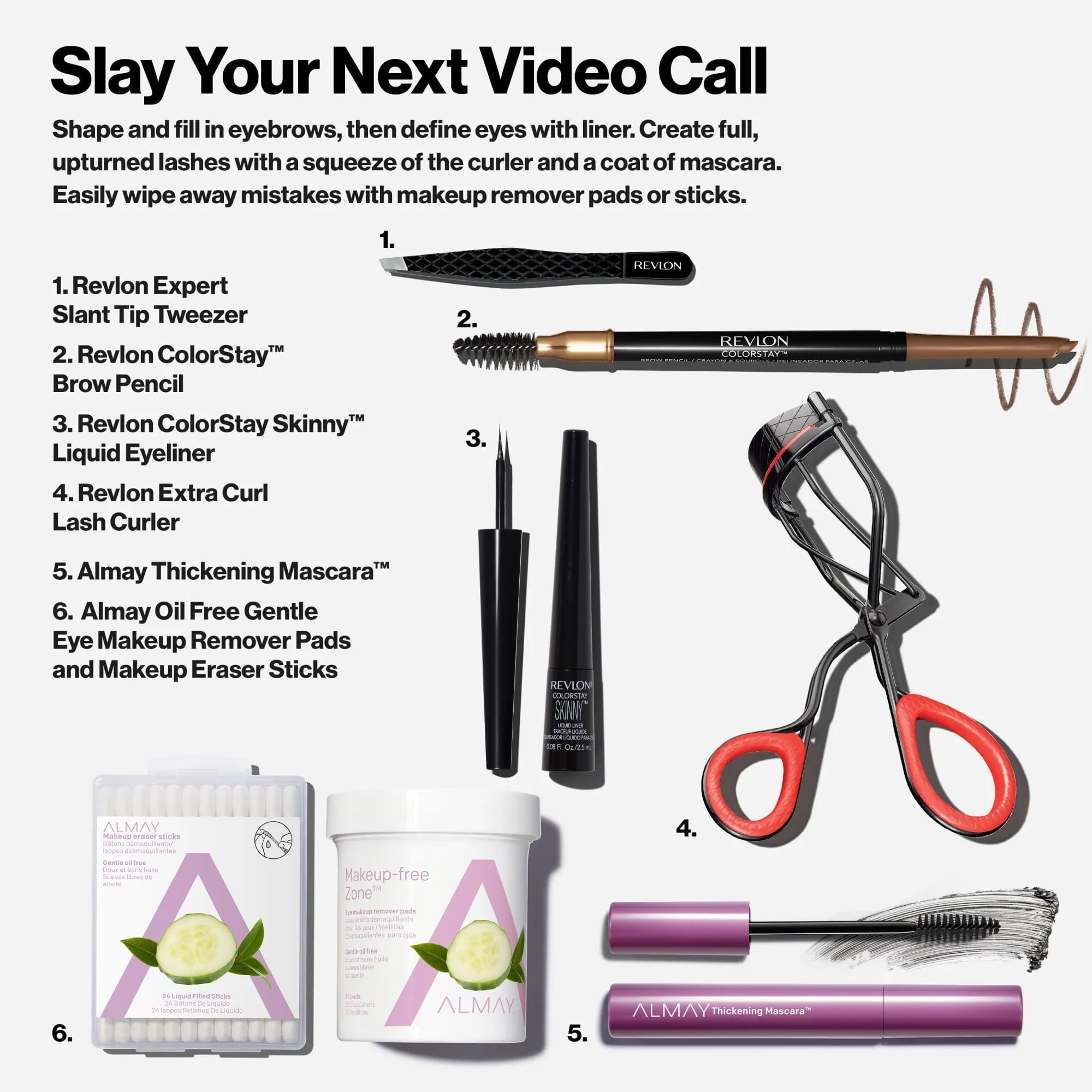Revlon Extra Curl Eyelash Curler, Non Slip Finger Grip, Black