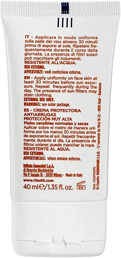 Rilastil Age Repair Anti-Age Protective Cream SPF50  - 40ml | ريلاستيل كريم واقي شمسي ضد الشيخوخة للبشرة الحساسة - 40 مل
