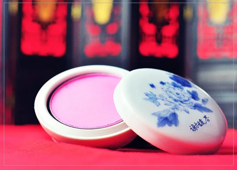 Rouge Powder 胭脂粉饼 Xie Fuchun Traditional Pressed Blush - Peach Pink