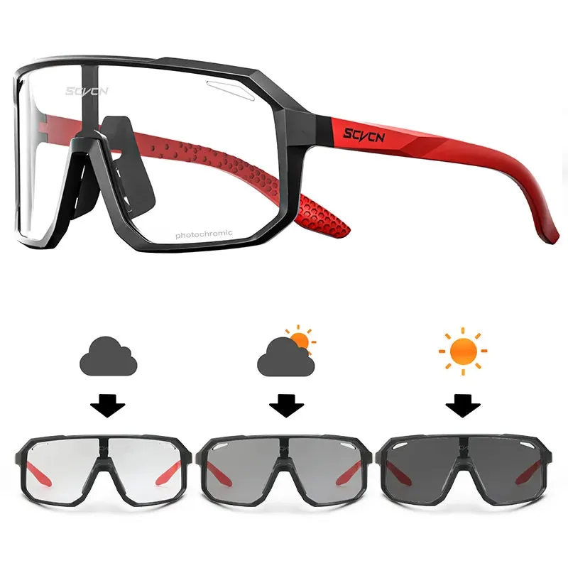 SCVCN Photochromic Cycling Glasses Outdoor Sunglasses Sports Bicycle Running Fishing Eyewear Eyewear Bike Goggles Outdoor MTB