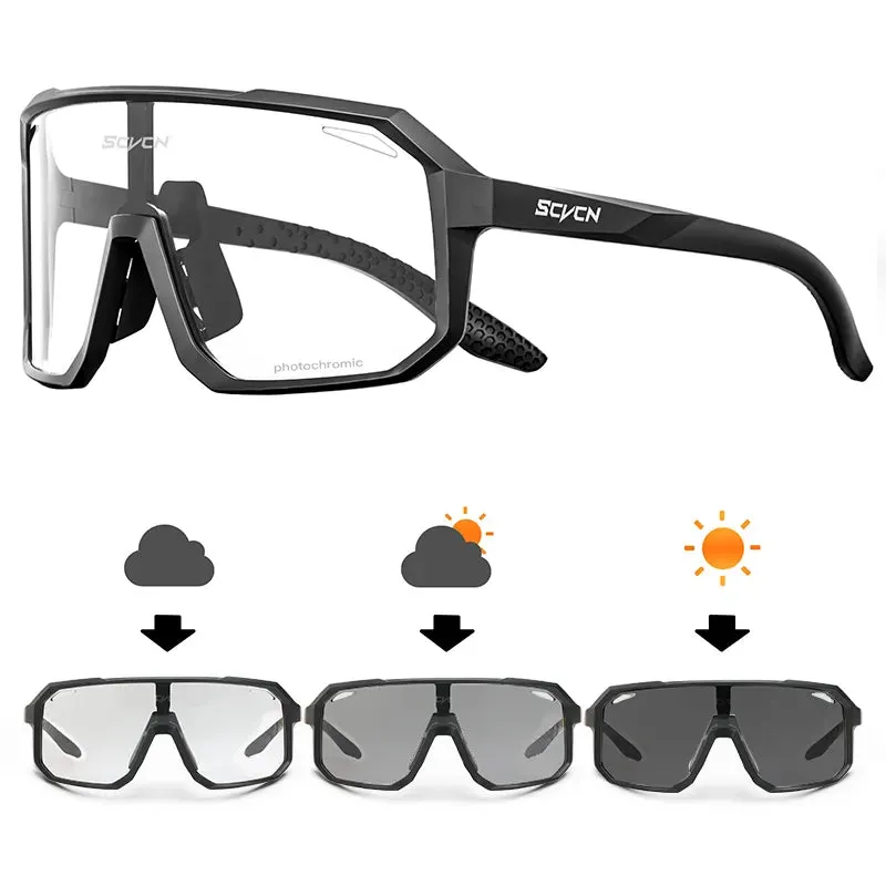 SCVCN Photochromic Cycling Glasses Outdoor Sunglasses Sports Bicycle Running Fishing Eyewear Eyewear Bike Goggles Outdoor MTB