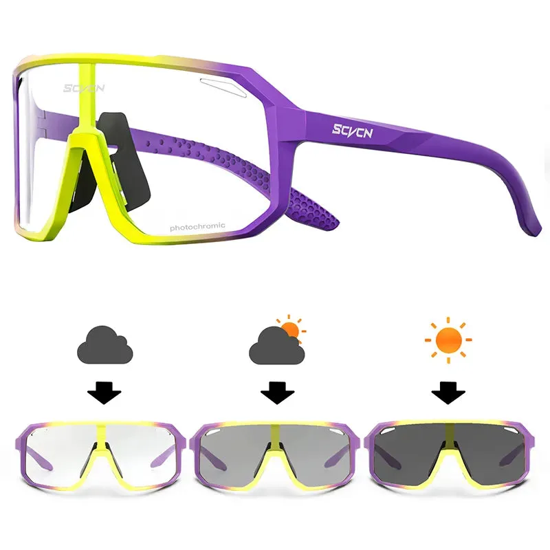 SCVCN Photochromic Cycling Glasses Outdoor Sunglasses Sports Bicycle Running Fishing Eyewear Eyewear Bike Goggles Outdoor MTB