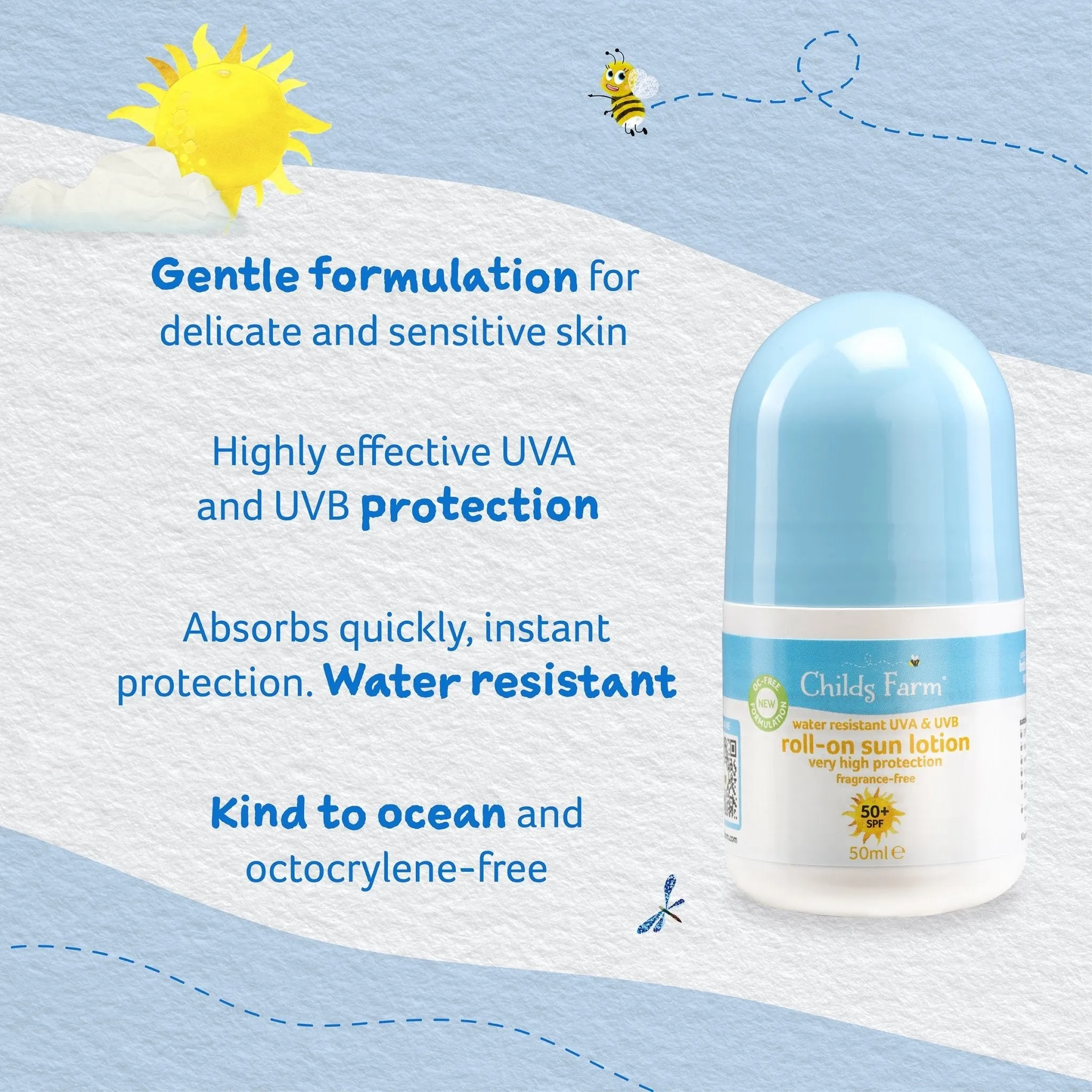 [STAFF] Childs Farm 50  SPF roll-on sun lotion fragrance-free