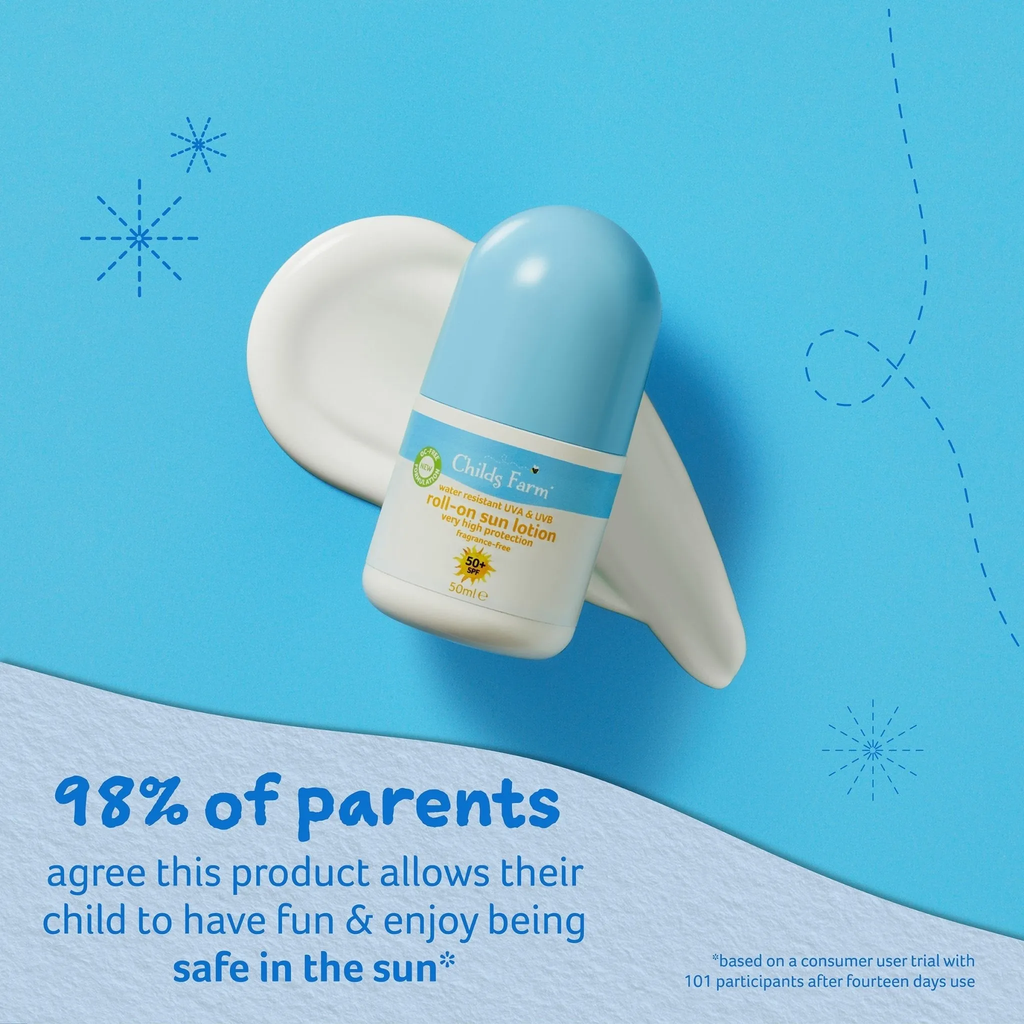 [STAFF] Childs Farm 50  SPF roll-on sun lotion fragrance-free