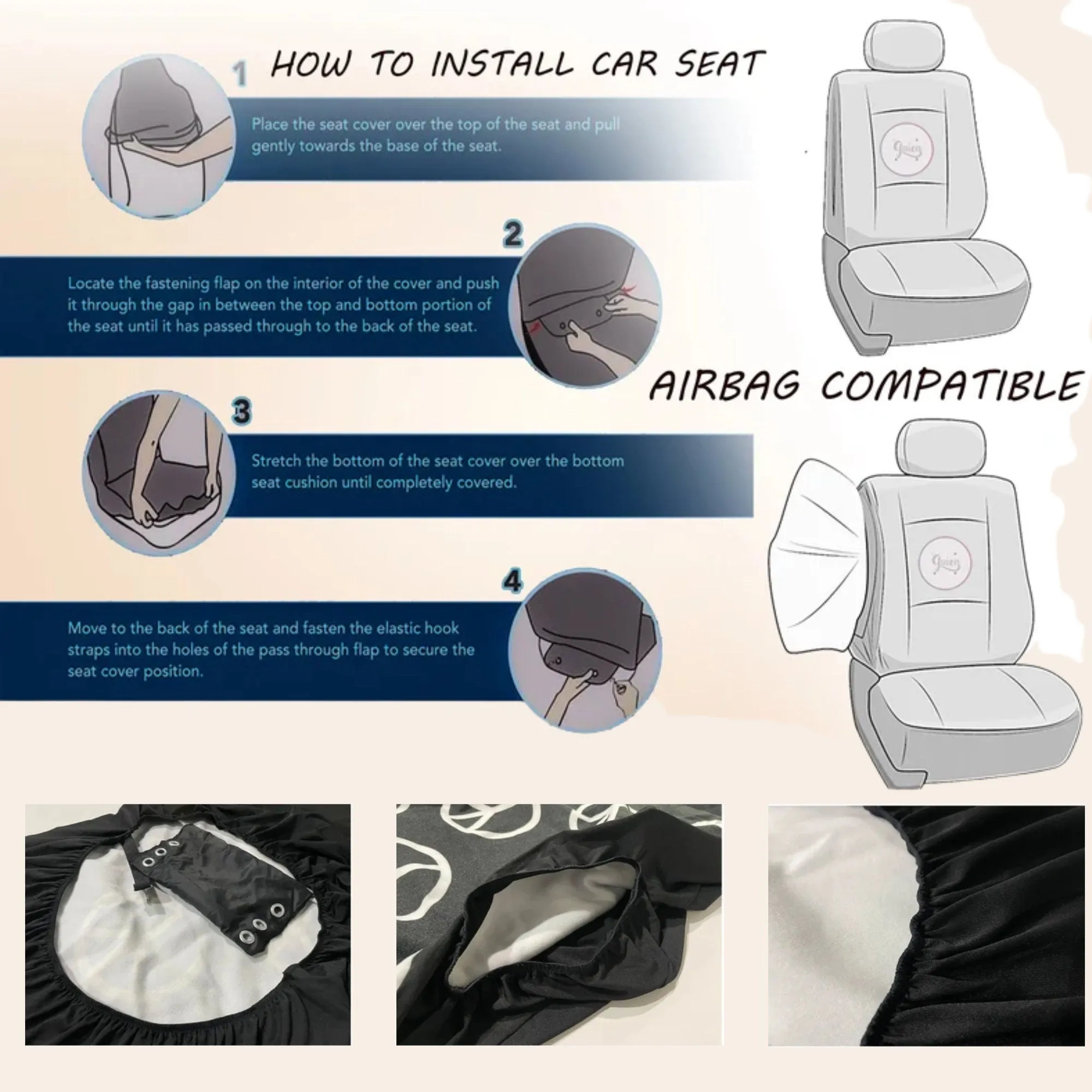 Strawberry Car Seat Covers, Strawberry Cute Car Accessories for Women