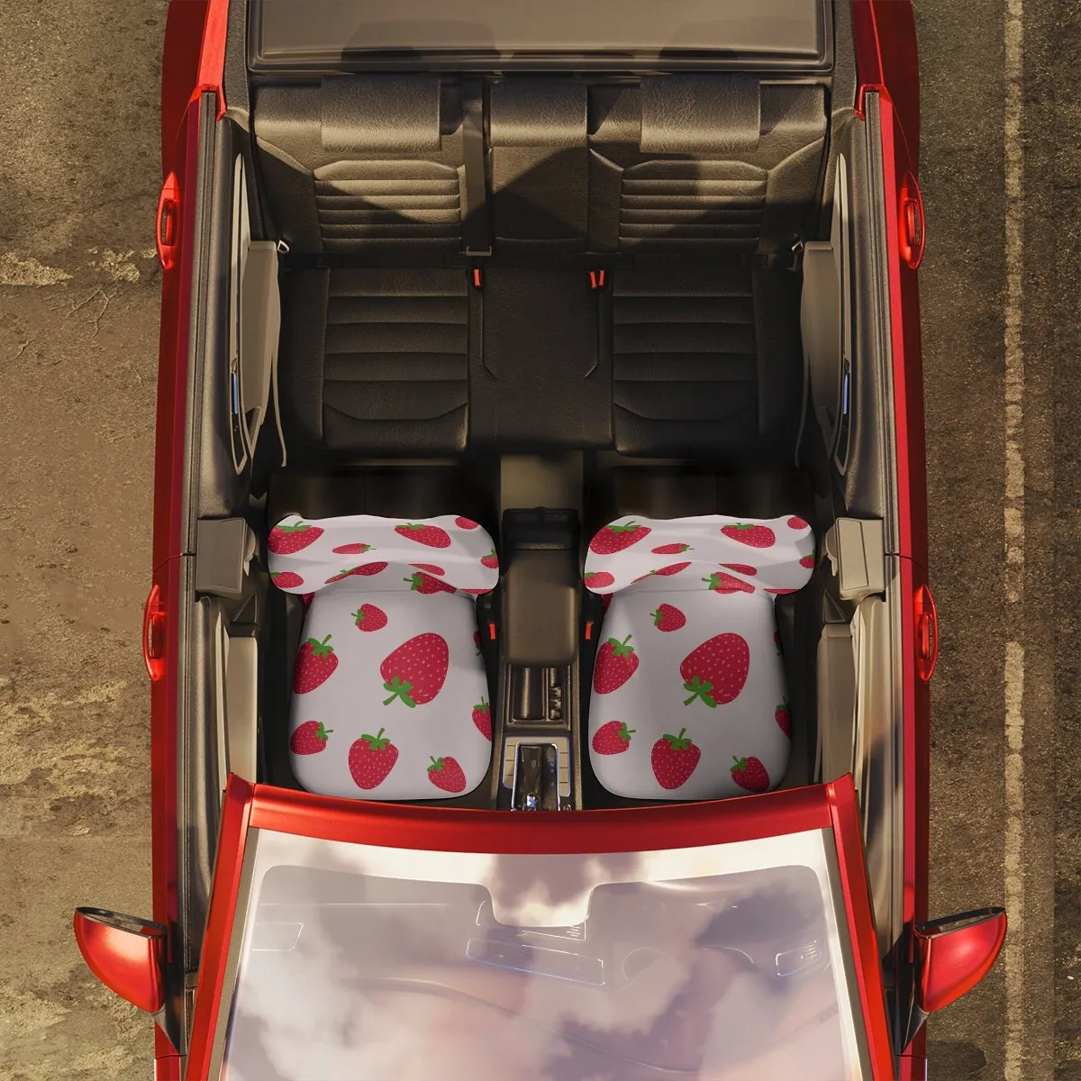 Strawberry Car Seat Covers, Strawberry Cute Car Accessories for Women