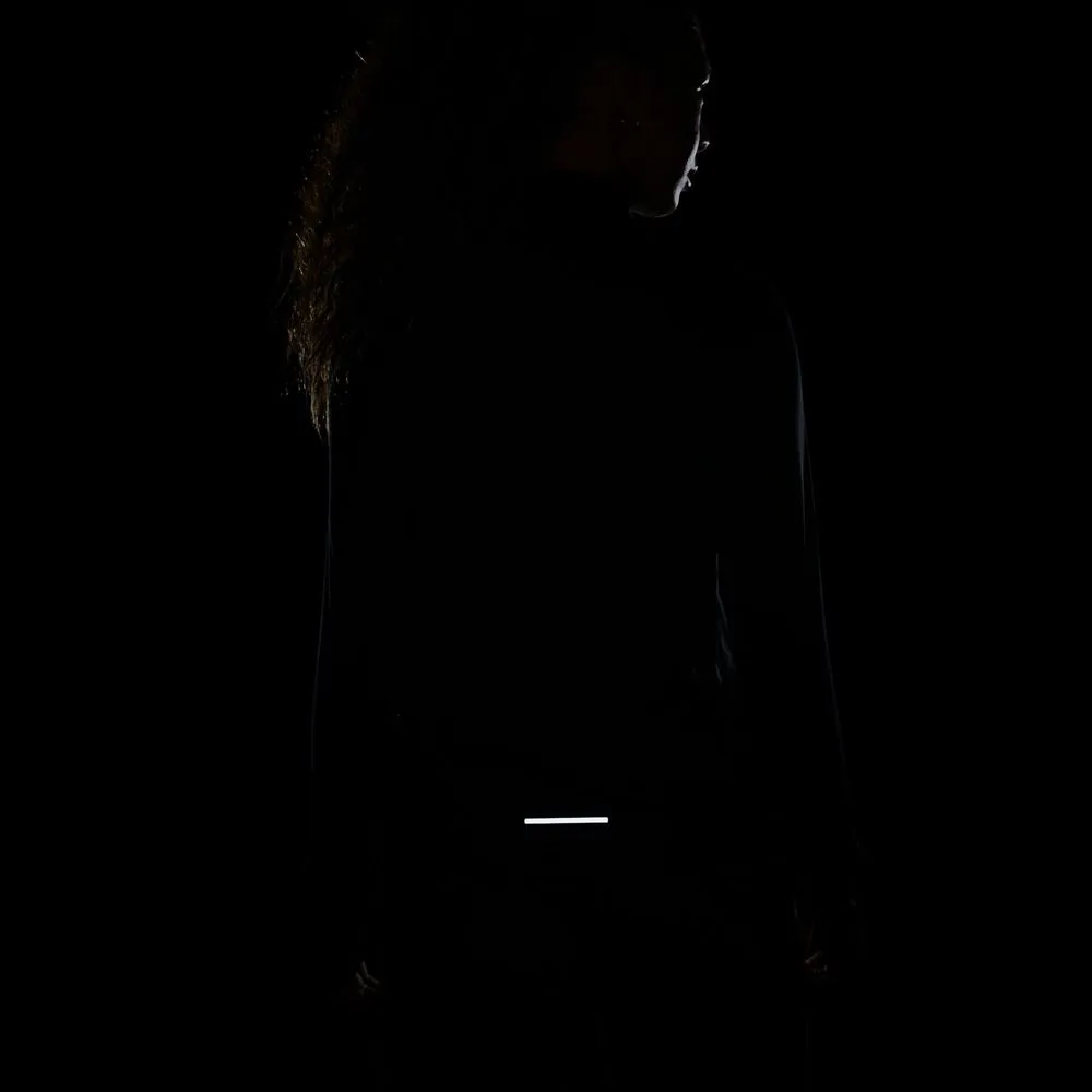 Womens Dri-FIT Swift Element UV 1/4-Zip Running Top - Black