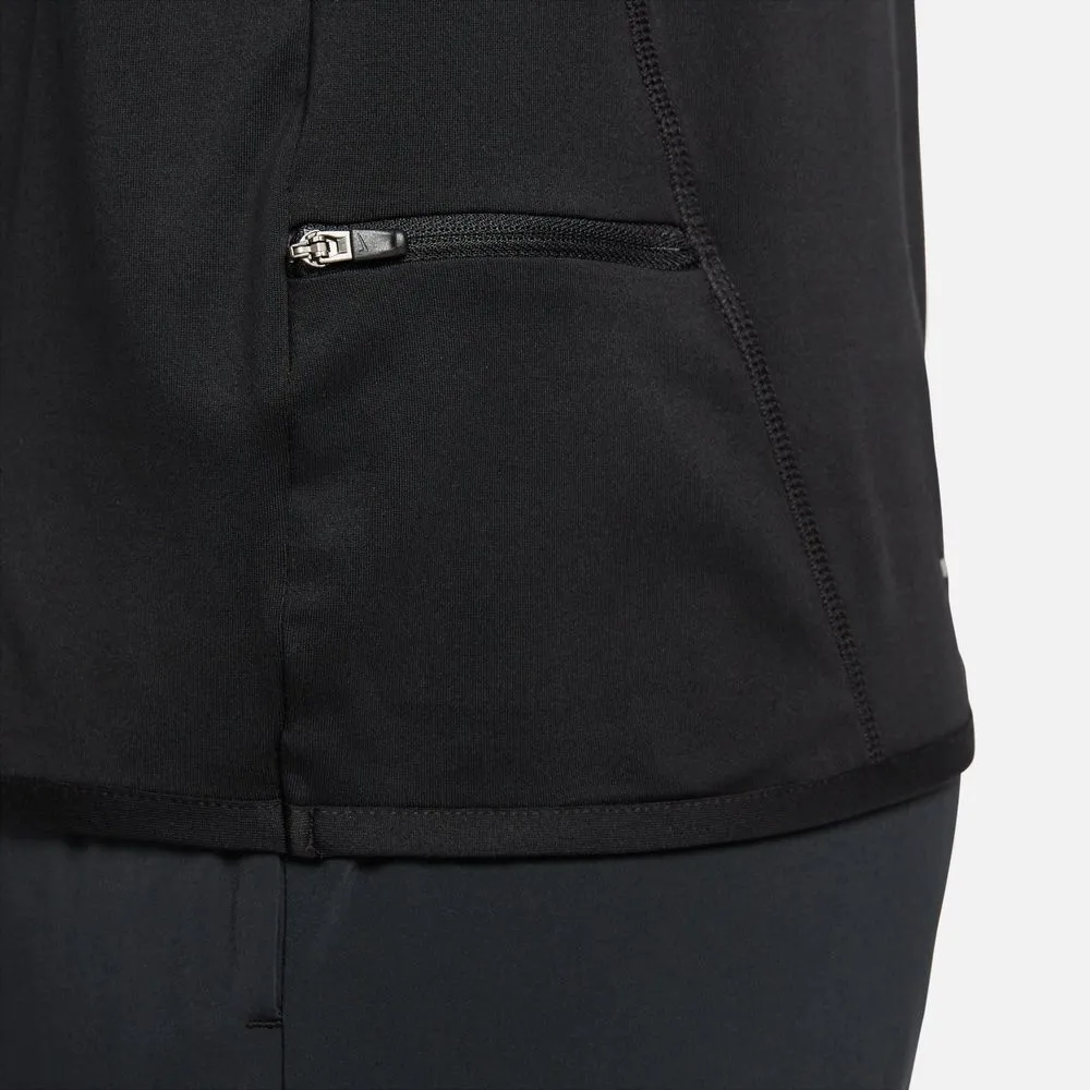 Womens Dri-FIT Swift Element UV 1/4-Zip Running Top - Black