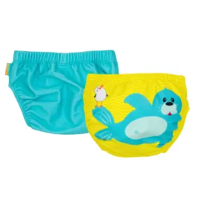 Zoocchini Knit Swim Diaper 2 Pc Set - Seal