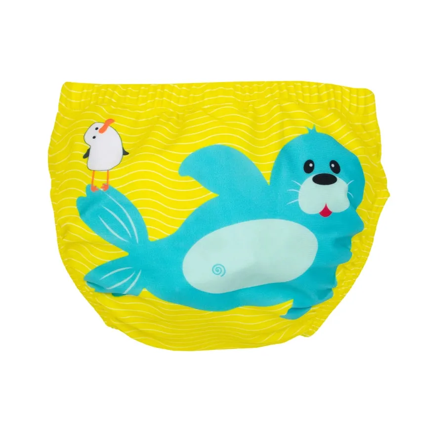 Zoocchini Knit Swim Diaper 2 Pc Set - Seal